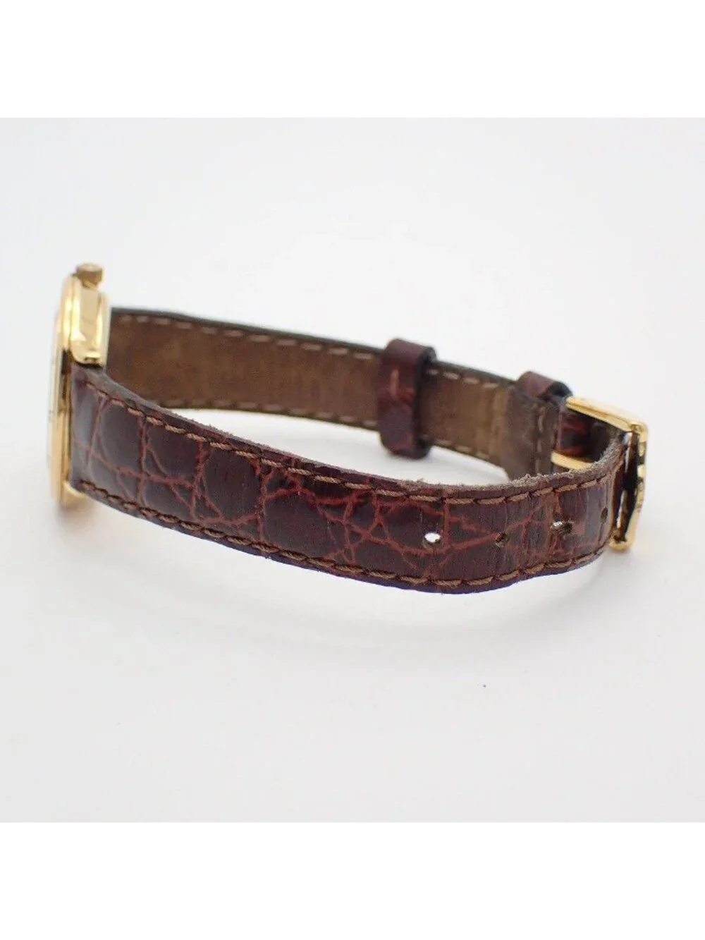 Gucci Quartz Watch Gold Leather Pawn